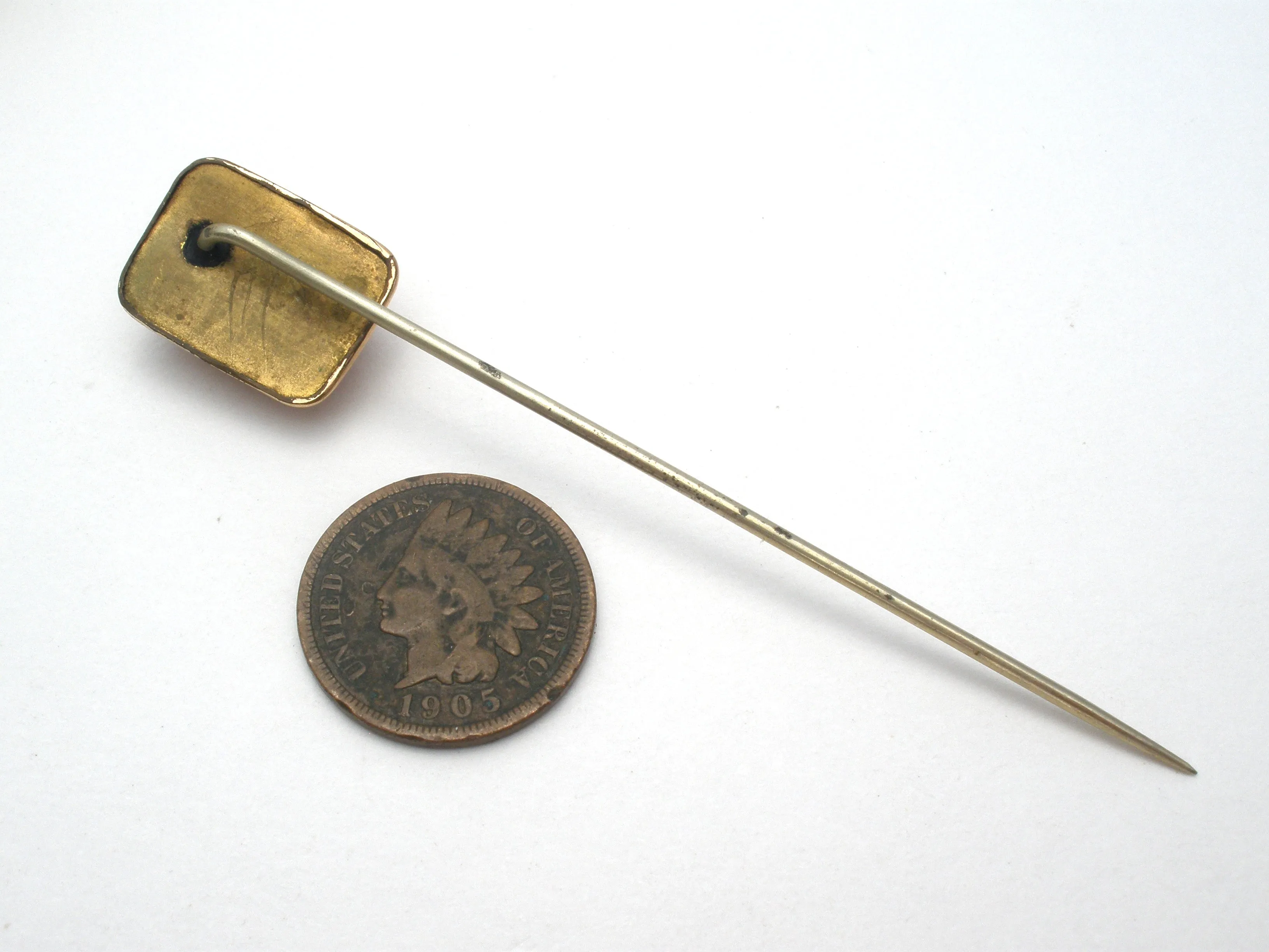 Victorian Hard Stone Cameo Stick Pin