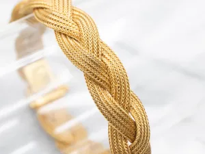Vintage 18-Karat Gold Braided Link Bracelet