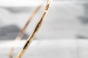 Vintage 22 Karat Gold Pattern Bangle Bracelet