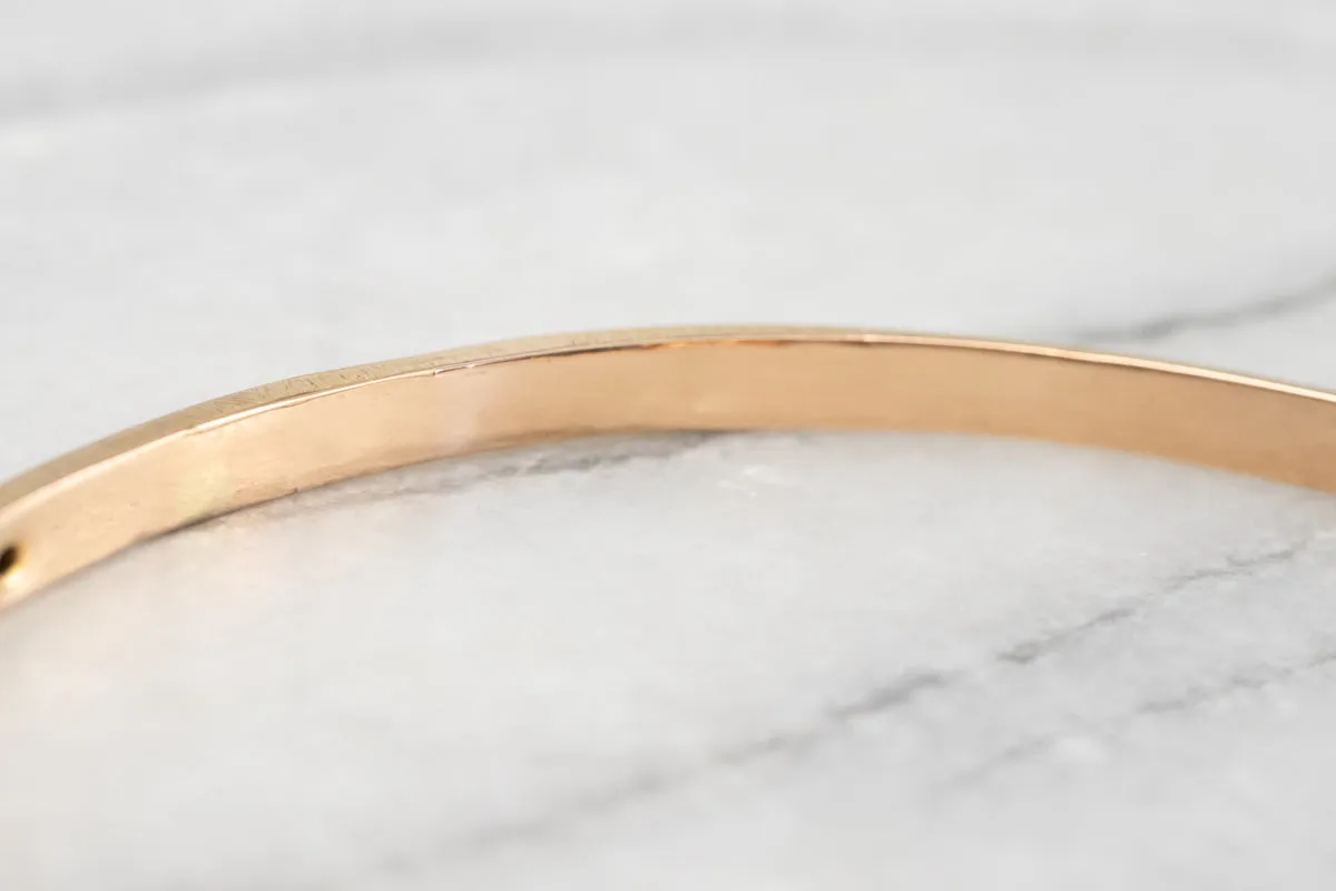Vintage 22 Karat Gold Pattern Bangle Bracelet