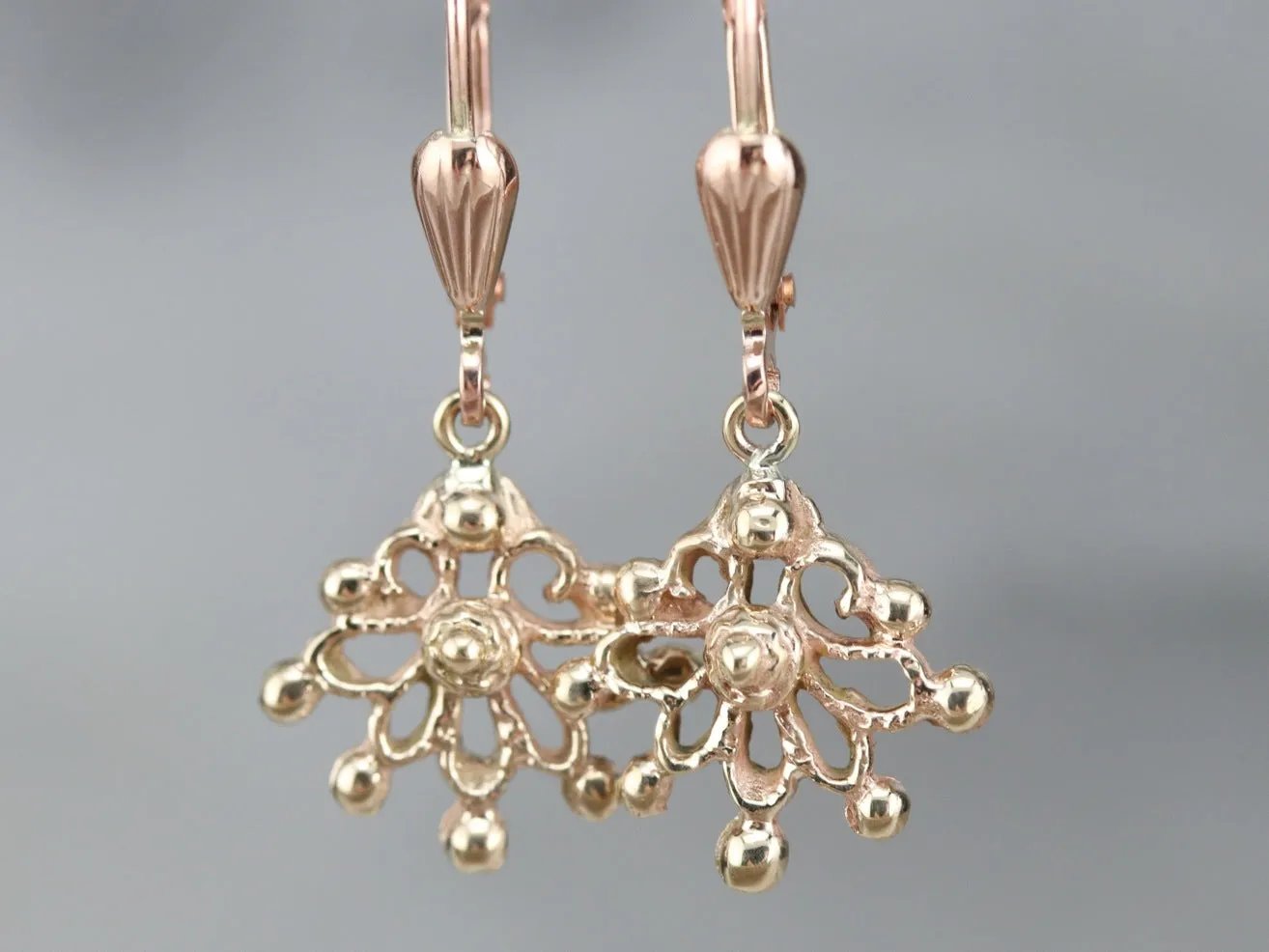 Vintage Filigree Drop Earrings