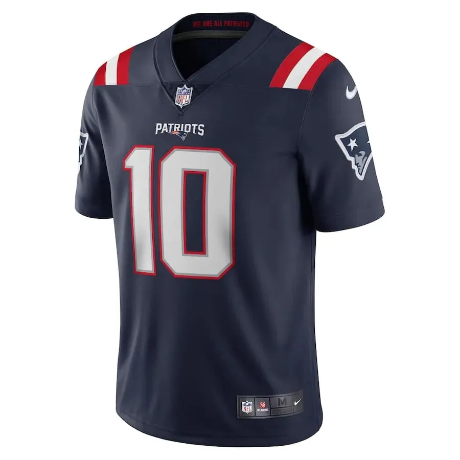 vintage football shirts Camisa NFL New England Patriots Mac Jones Nike Limited Jersey Azul