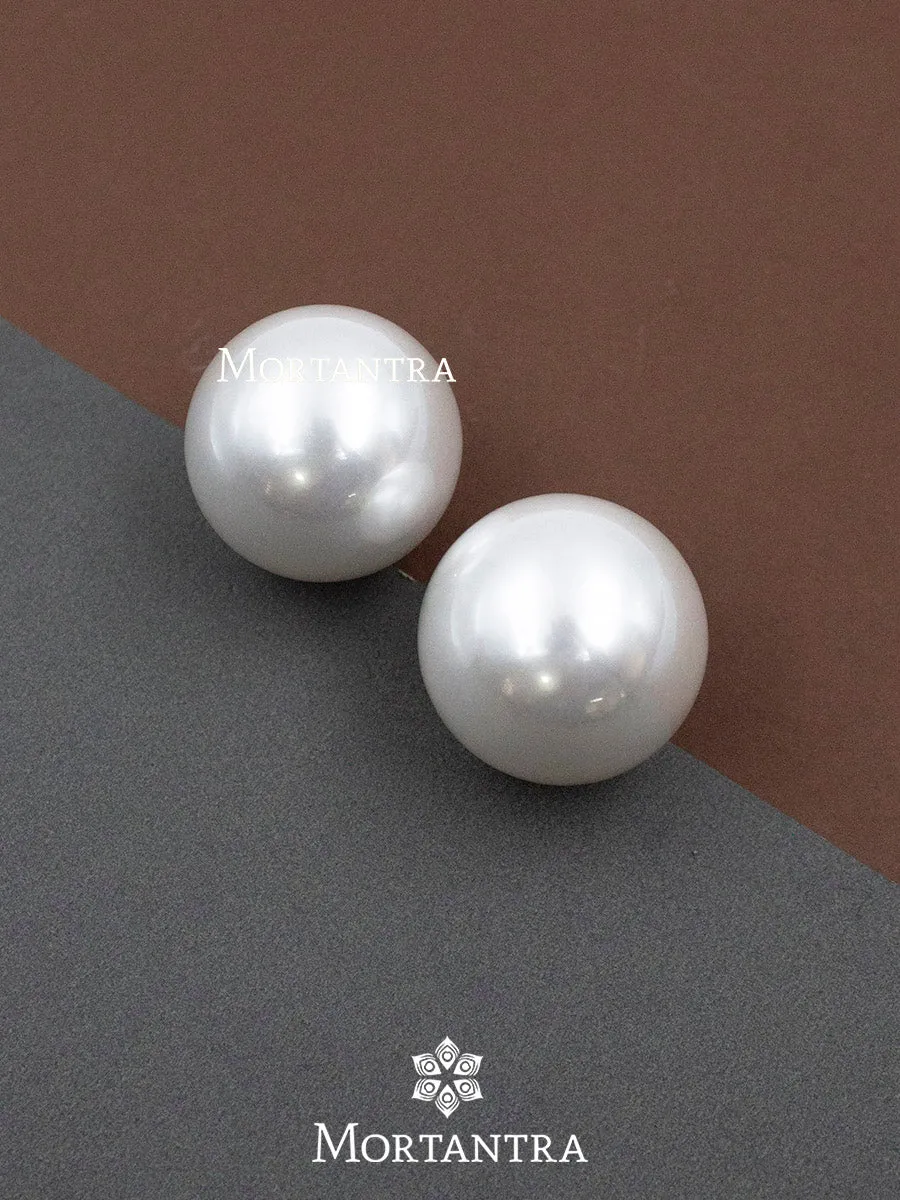 White Color Gold Plated Earrings - CSTEAR226