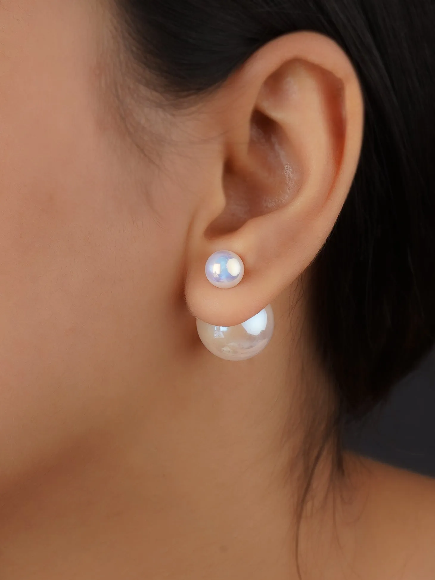 White Color Gold Plated Earrings - CSTEAR229