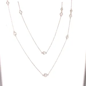White Gold Alternate Diamonds By The Yard
