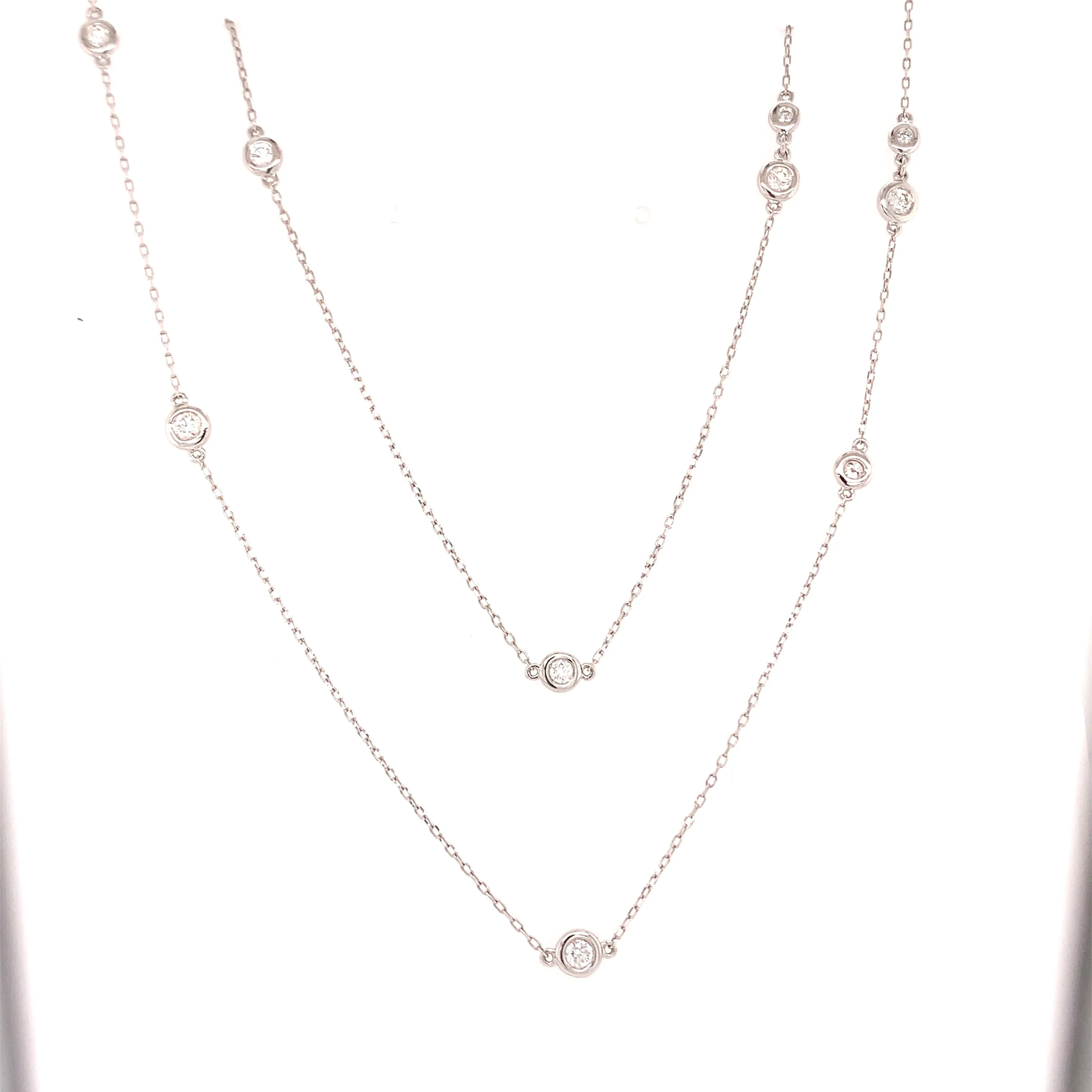 White Gold Alternate Diamonds By The Yard