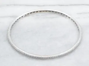 White Gold Diamond Bangle Bracelet