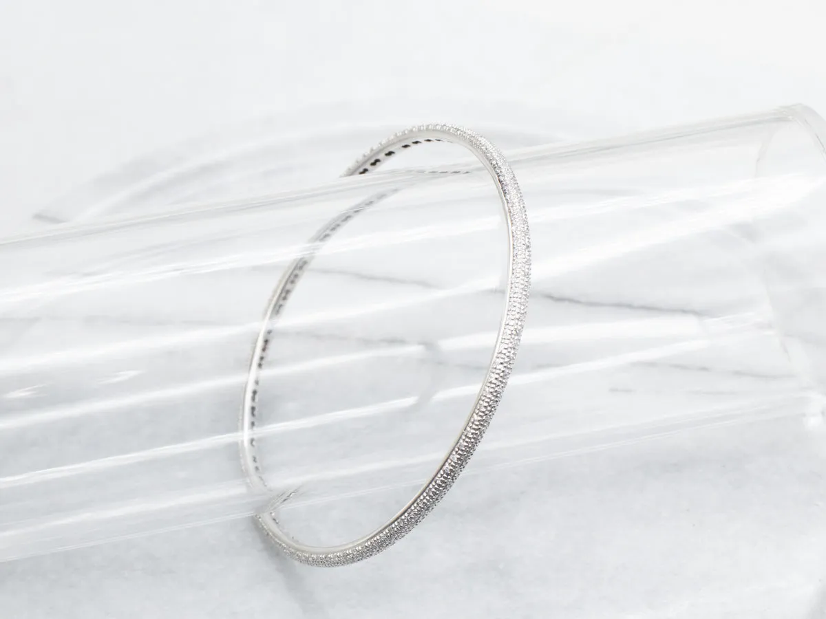 White Gold Diamond Bangle Bracelet