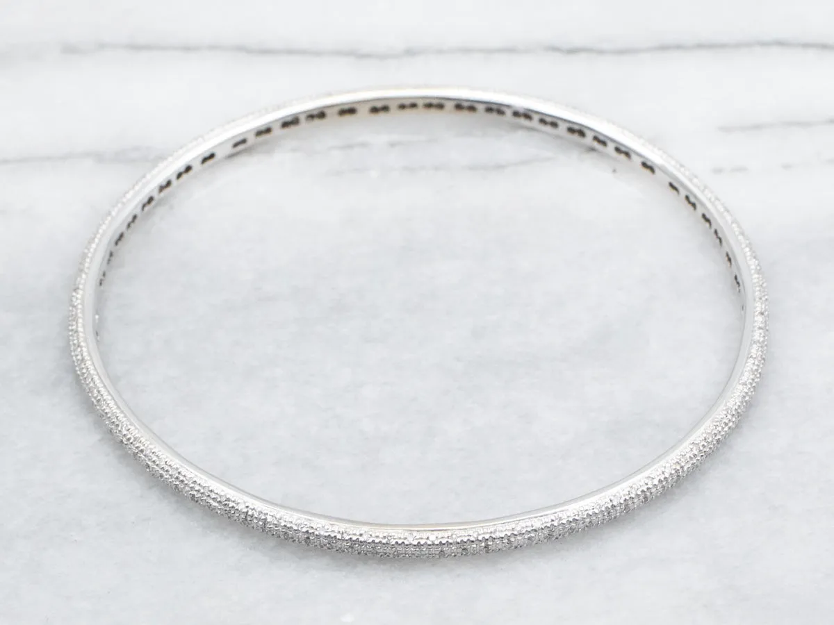 White Gold Diamond Bangle Bracelet