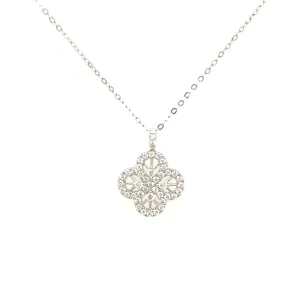 White Gold Diamond Clover Pendant