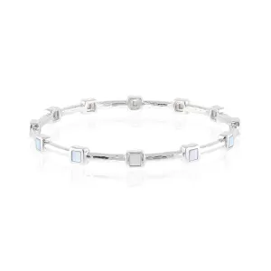 White Mother-of-Pearl Stacking Bangle