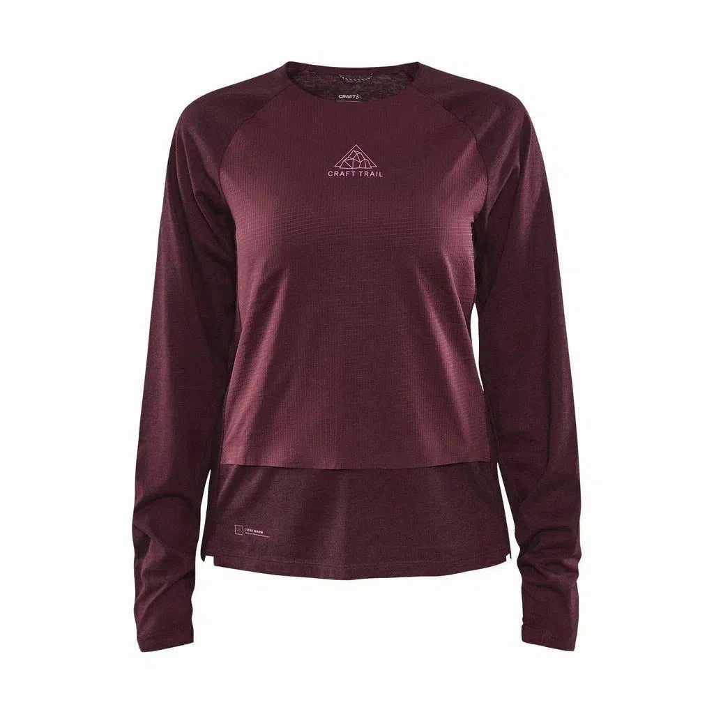 Women's Craft ADV Trail Wool Wind LS Tee Hiking Boots Outdoor Gear