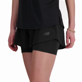 Women's New Balance RC Seamless 2 In 1 Short 3 Inch Tape Blu-rays