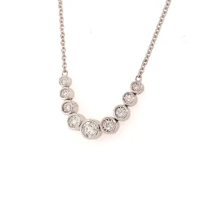 Women's White Gold Bezel Set Diamond Necklace