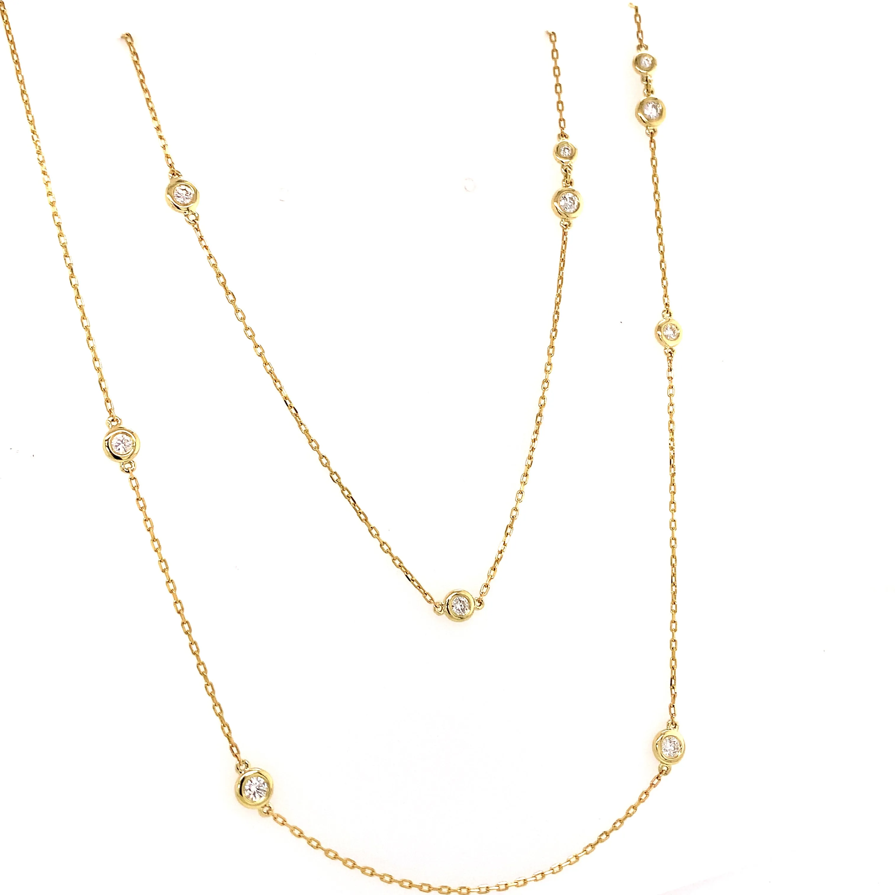 Yellow Gold Alternate Diamonds By The Yard