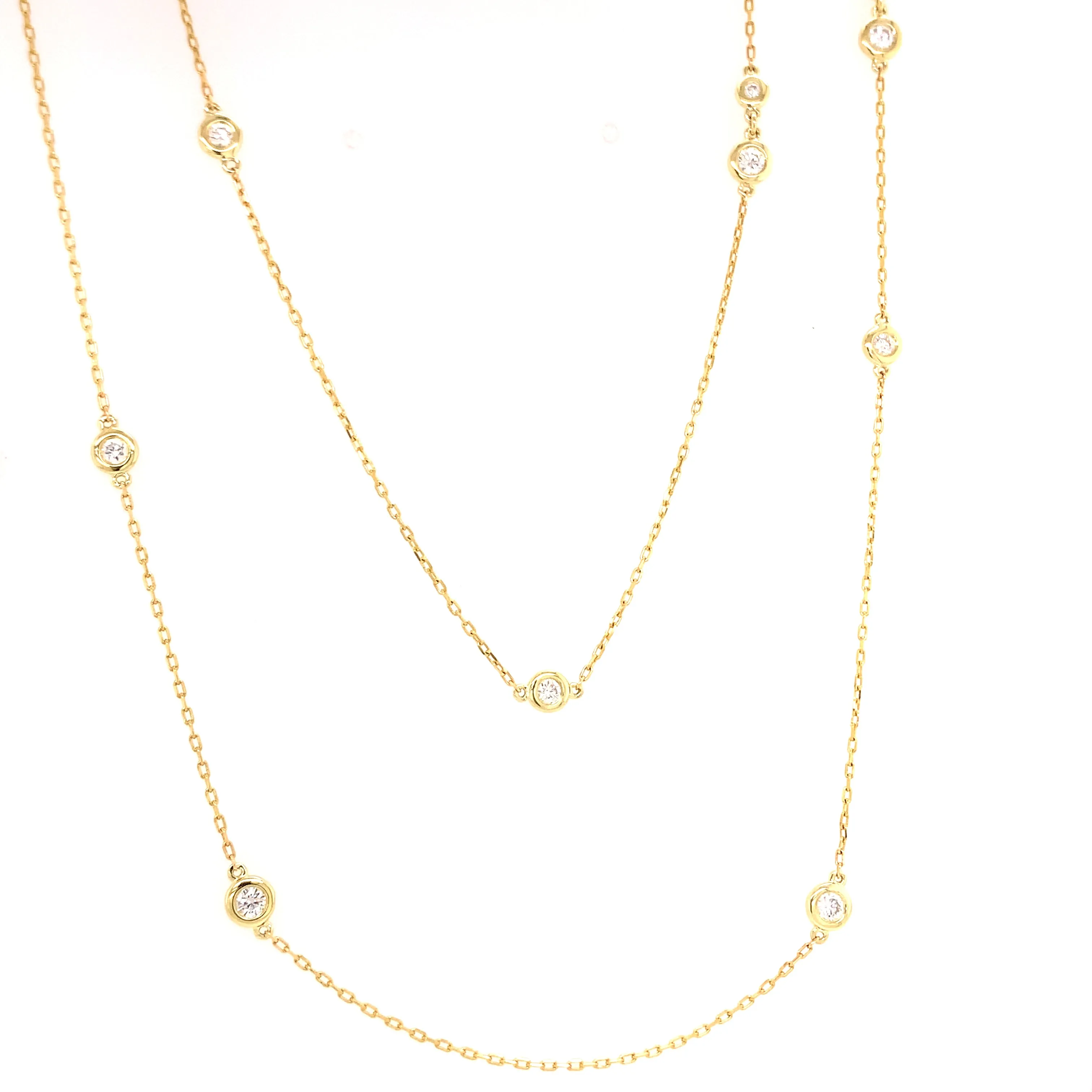 Yellow Gold Alternate Diamonds By The Yard