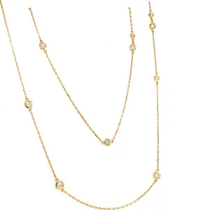 Yellow Gold Alternate Diamonds By The Yard